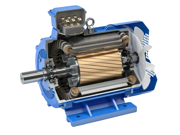  Querschnitt eines Elektromotors